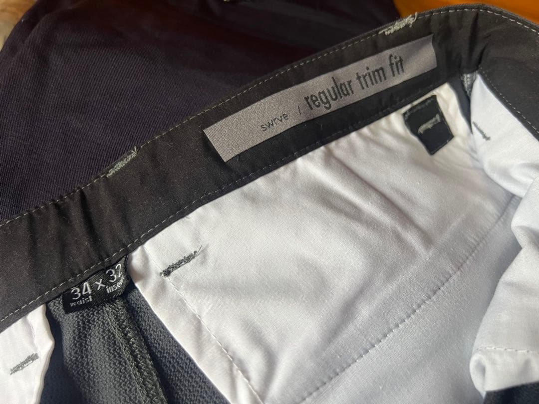 新品　swrve スワーブ　スラックス　チャコール　34