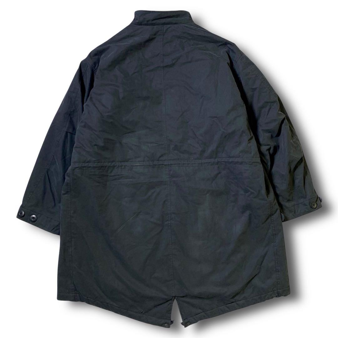 M ビームス 裏地キルティング ビッグシルエット 2way モッズコート 黒