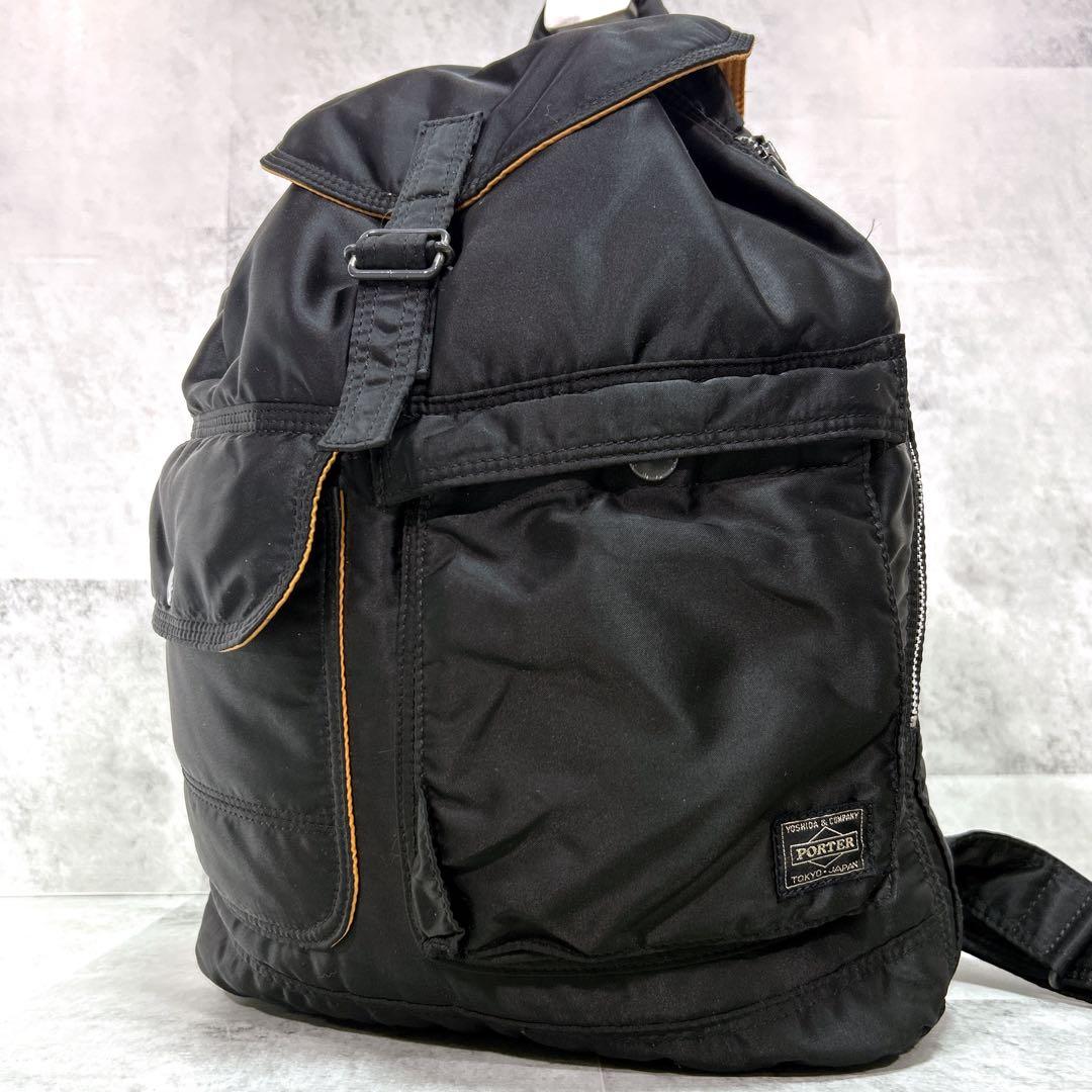 完売品 PORTER ポーター タンカー 巾着 リュック バッグパック A4 黒