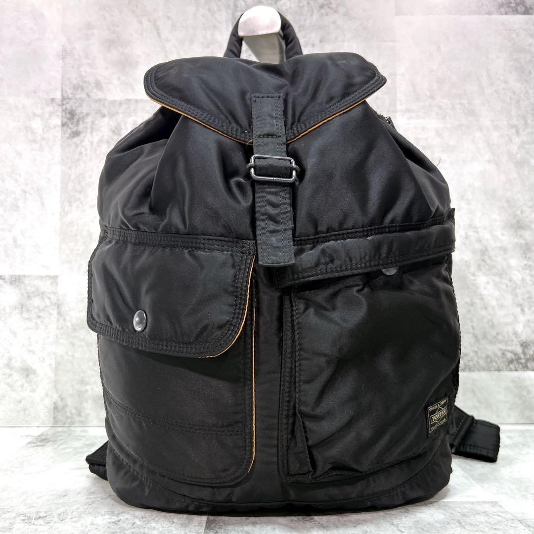 完売品 PORTER ポーター タンカー 巾着 リュック バッグパック A4 黒