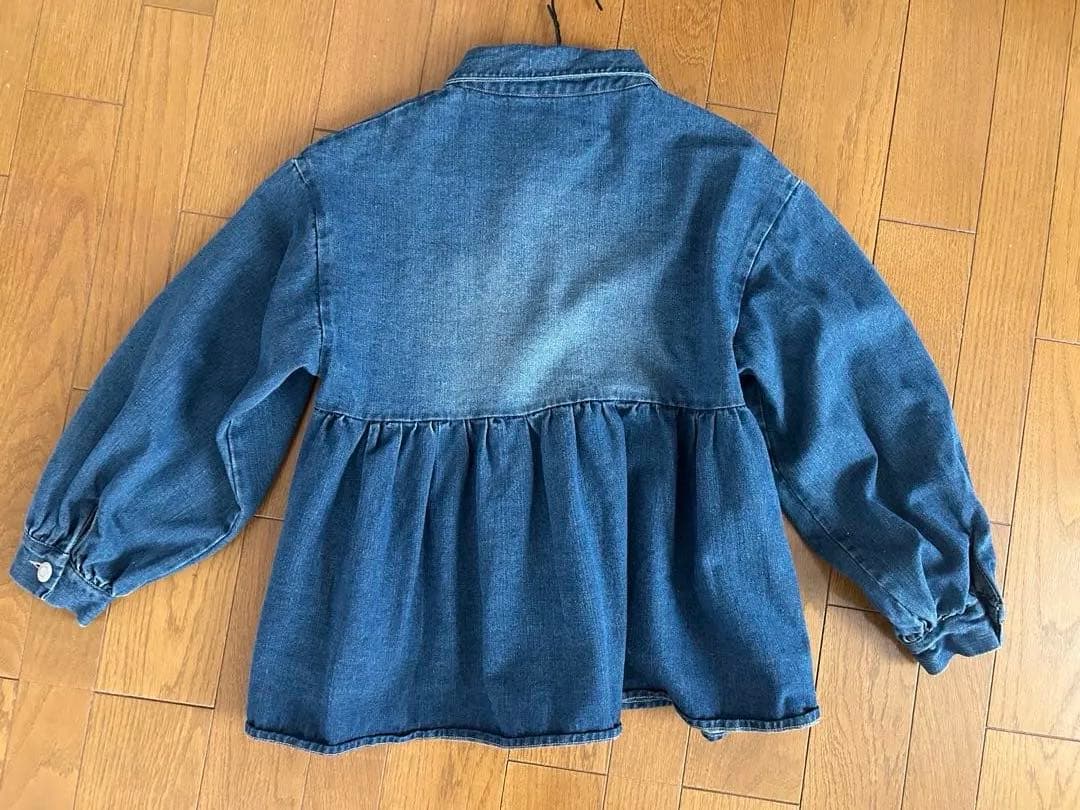 プロズヴェール　オーバーサイズギャザーペプラムデニムジャケット
