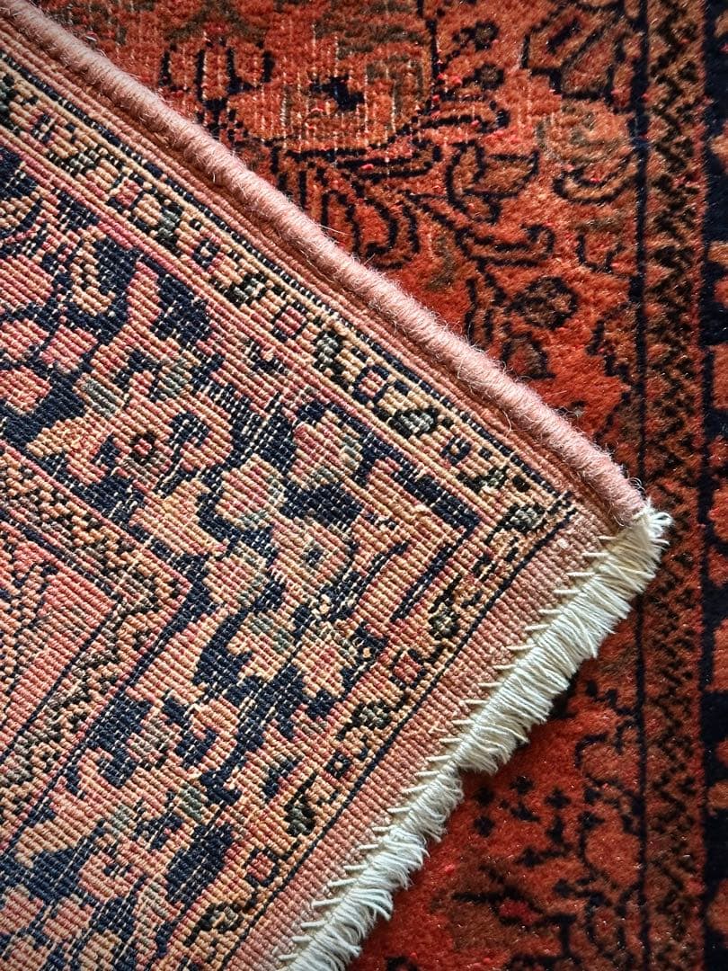 トライバルラグ　ヴィンテージラグ　ペルシャ絨毯　オーバーダイ　プリミティブアート