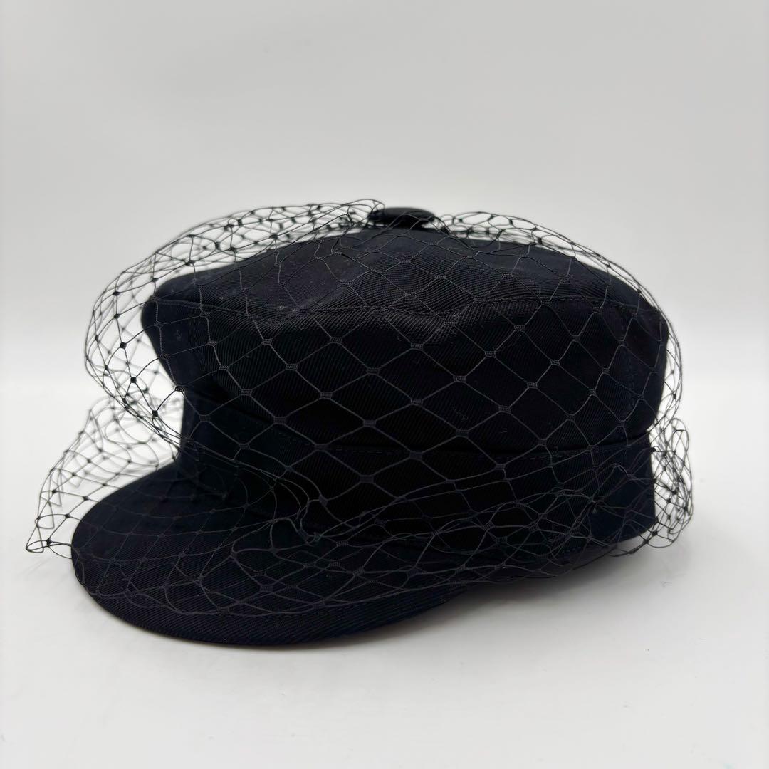 極美品 クリスチャンディオール アーティ キャスケット ベール ブラック