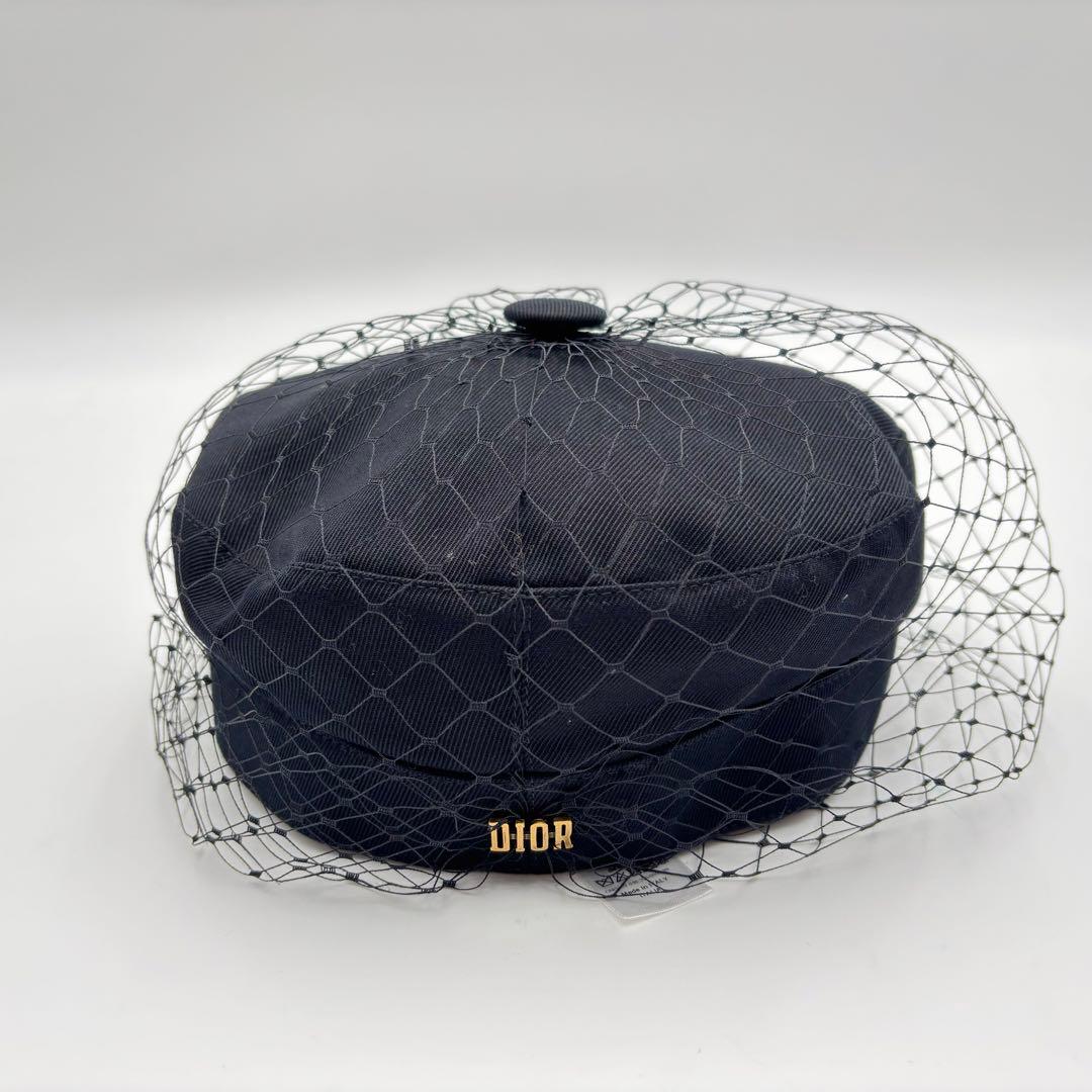極美品 クリスチャンディオール アーティ キャスケット ベール ブラック