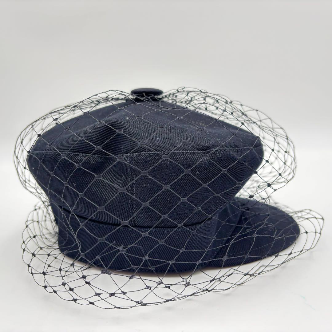 極美品 クリスチャンディオール アーティ キャスケット ベール ブラック