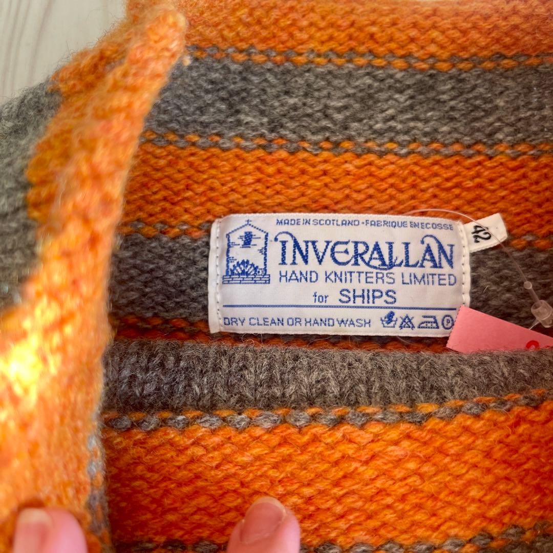 【レア物】INVERALLAN✖️ships ニット　目を引くニット　42サイズ