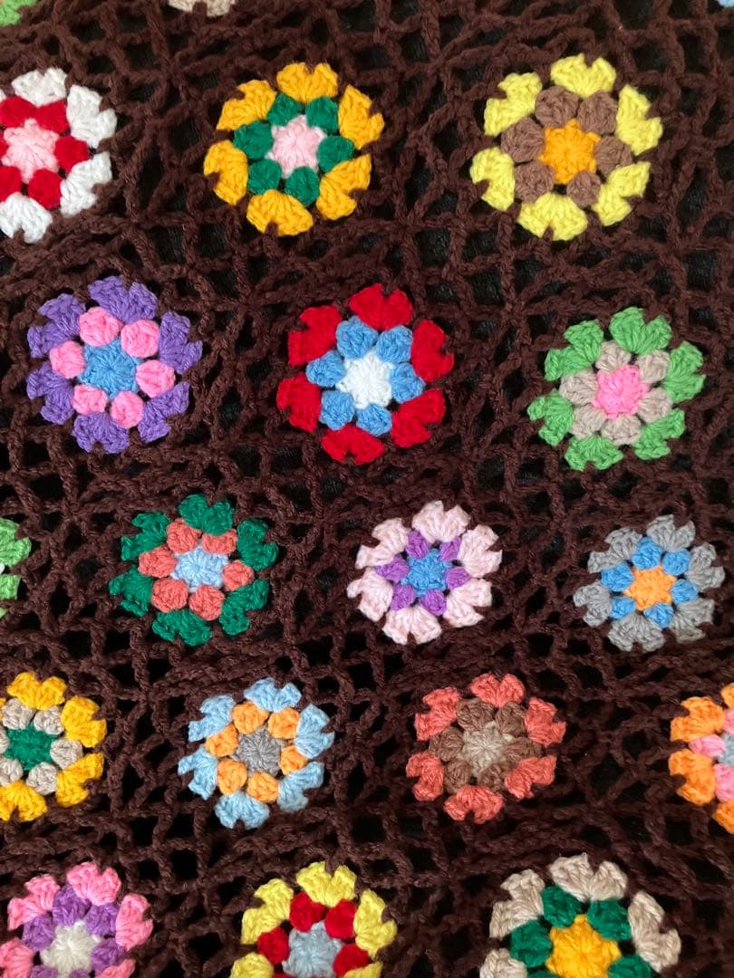 荒物屋　手編み　ベッドカバー