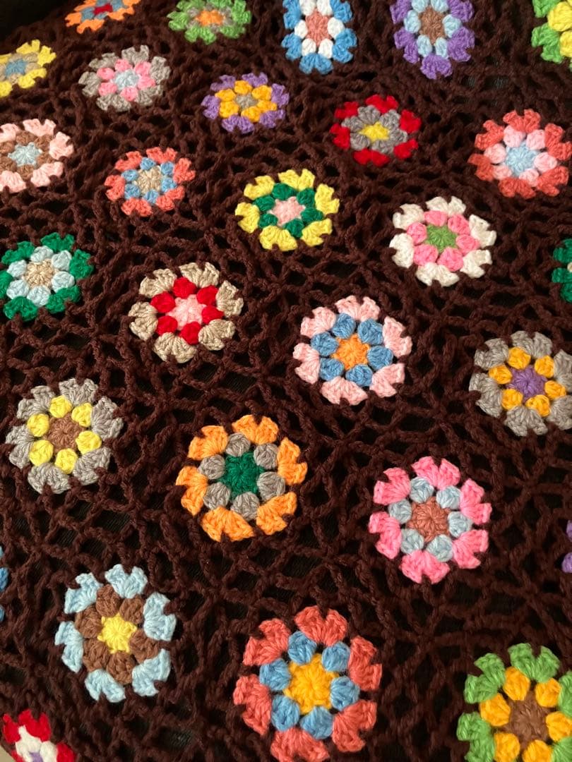 荒物屋　手編み　ベッドカバー