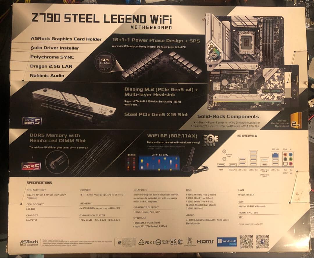 Asrock Z790 STEEL LEGEND WIFI【訳あり/保証あり】