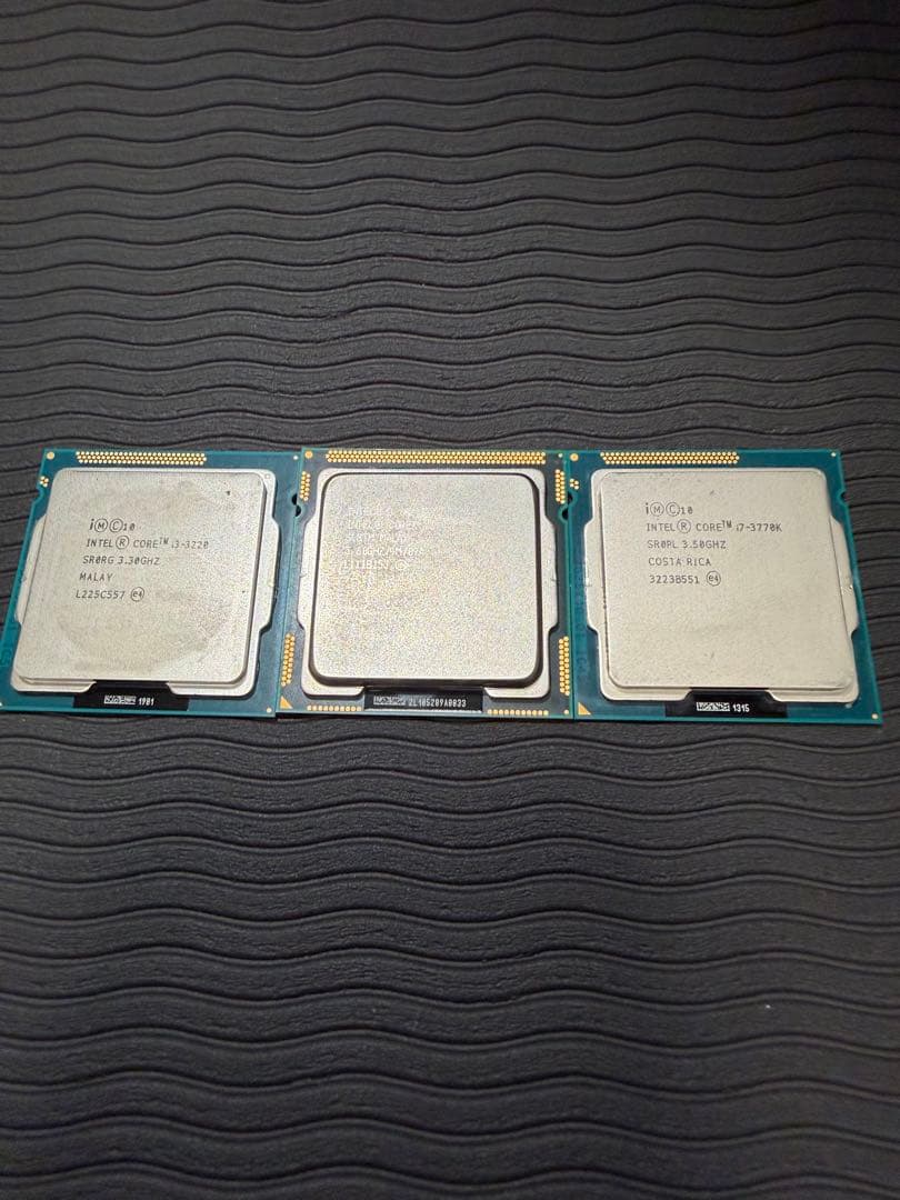 Intel CPUセット i7-3770K i5-680 i3-3220