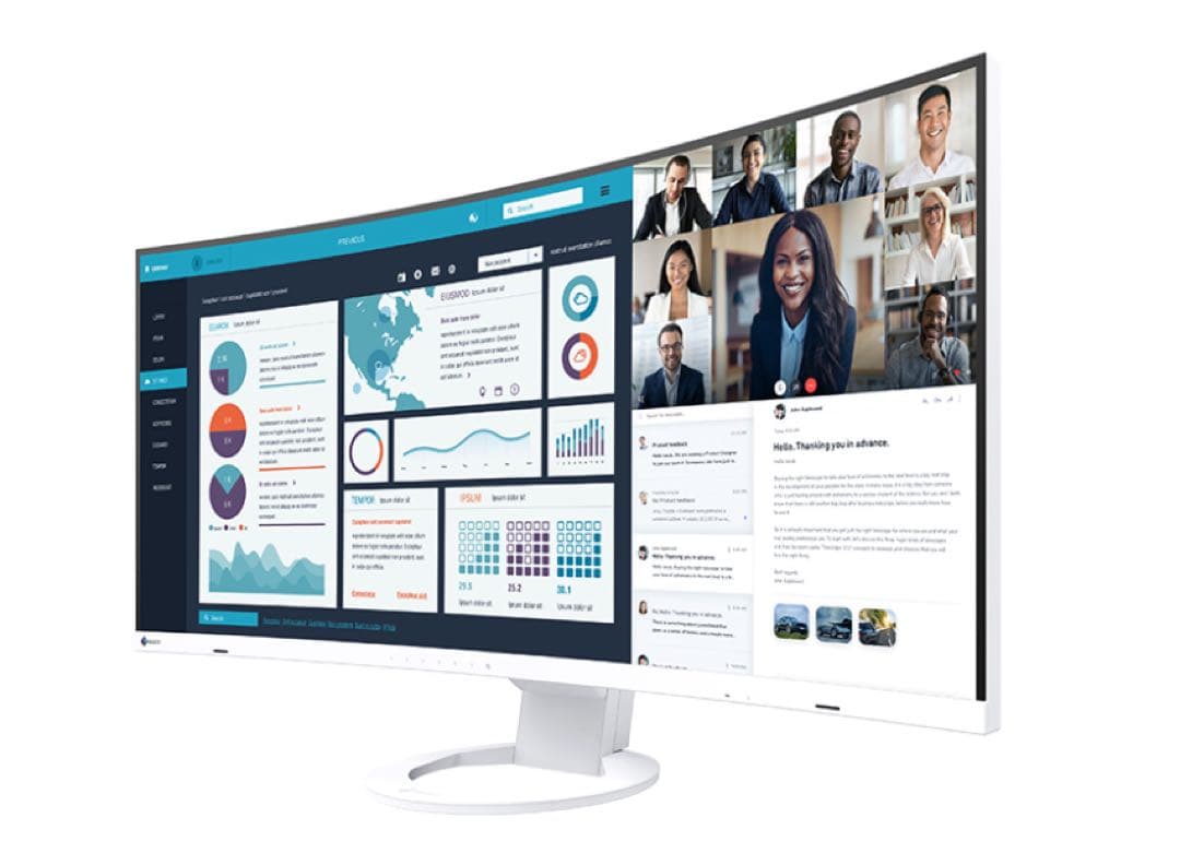 EIZO FlexScan EV3895 ウルトラワイド曲面モニター