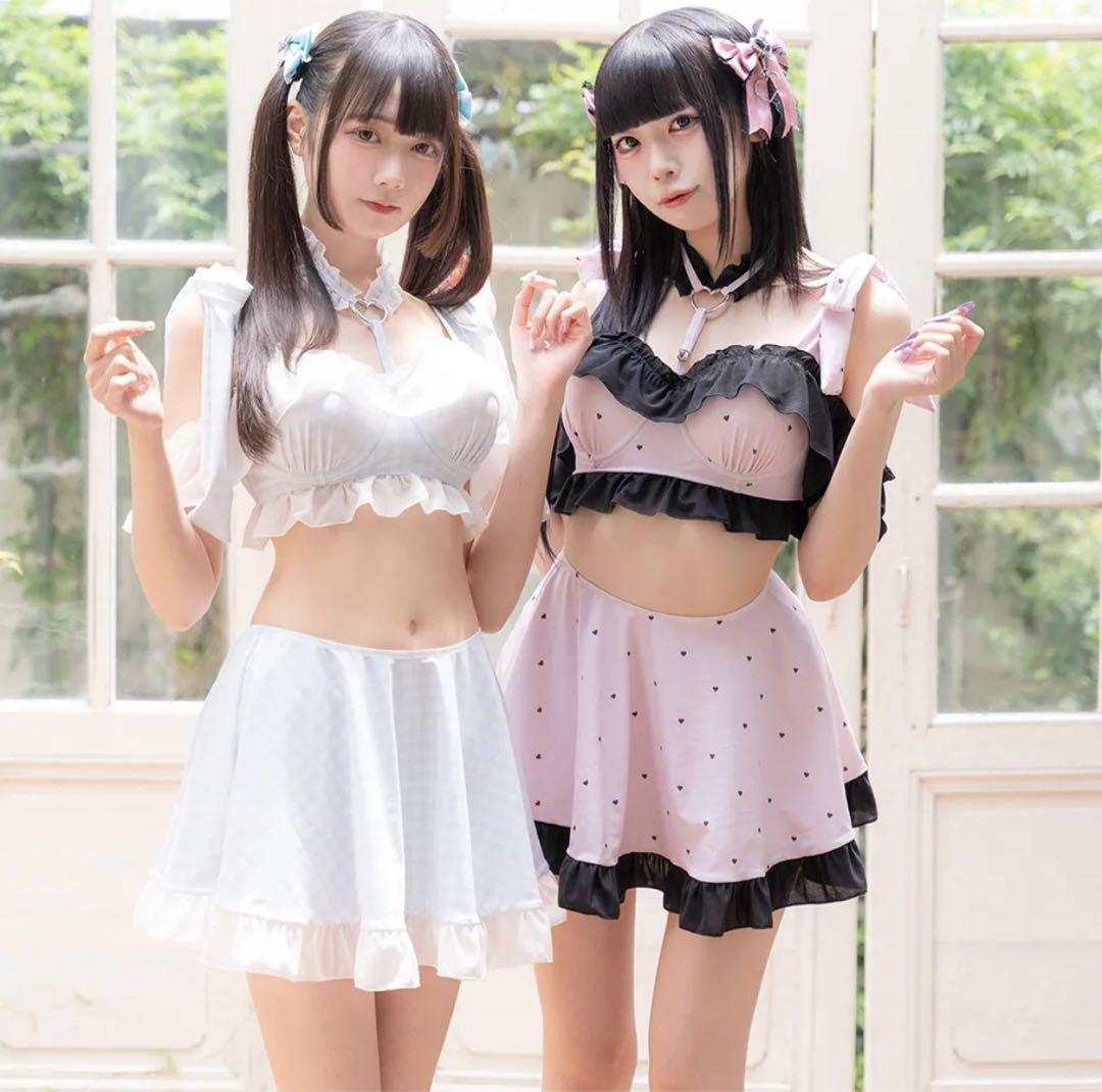 【♡24時間以内発送】夢展望　DearMyLove 6WAYハートチョーカー水着