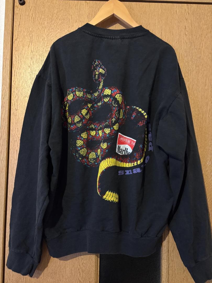 MARLBORO マルボロ ロンT スウェット Tシャツ ブラック 黒 XL