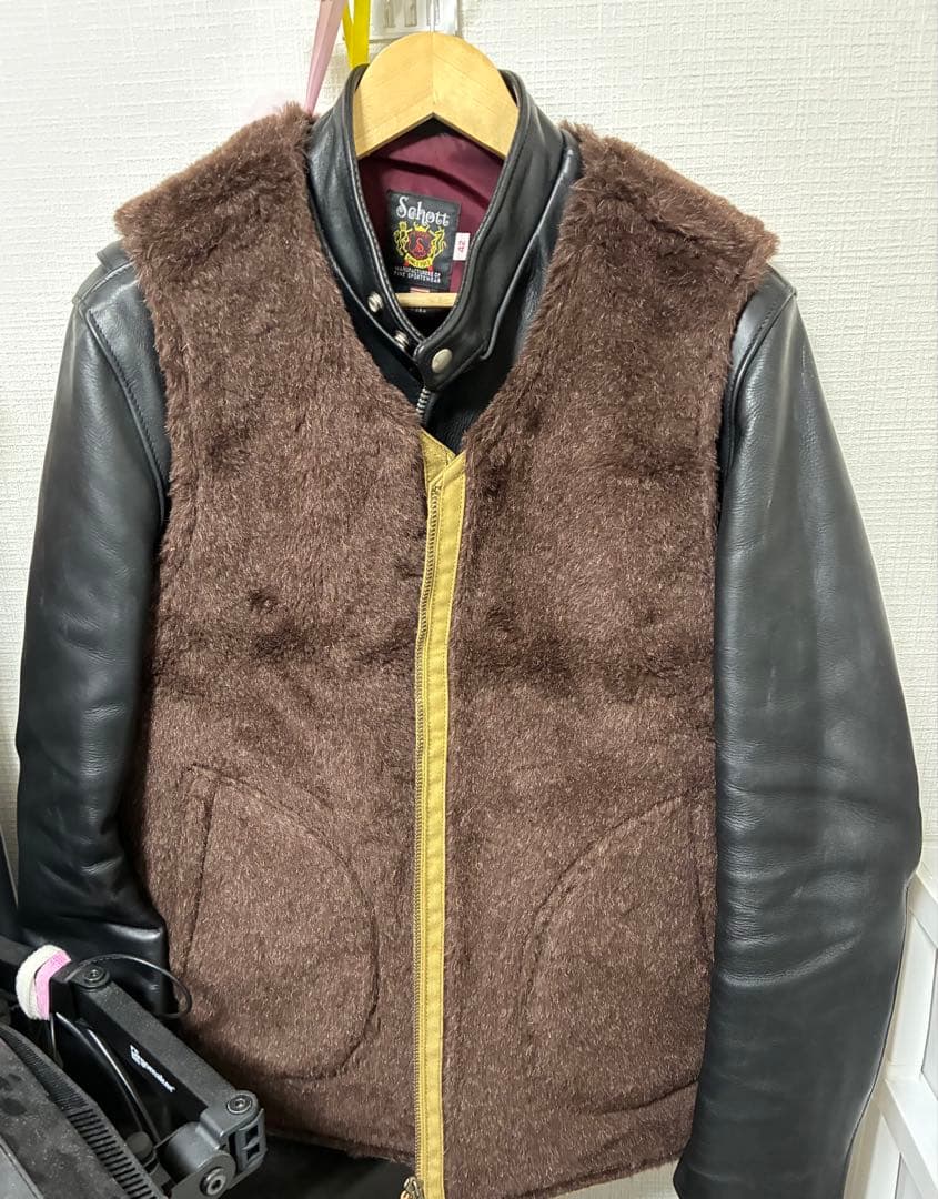 HOUSTON / ヒューストン リバーシブルアルパカデッキベスト N1