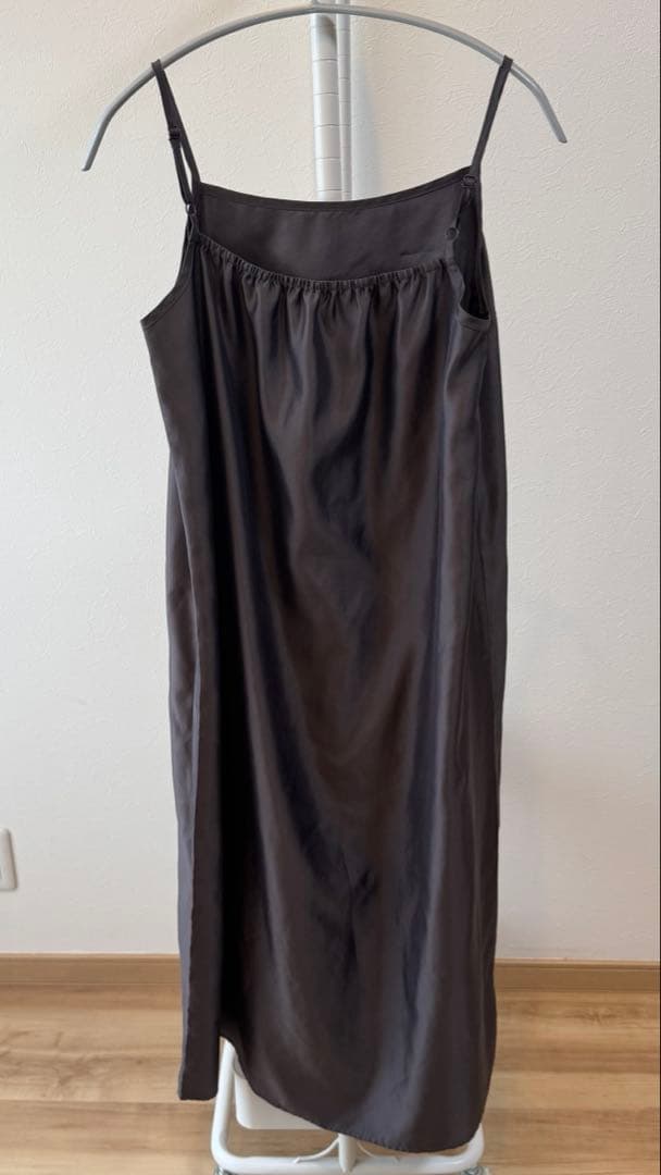 niana オケージョンドレス レイヤードワンピース チャコール M-short