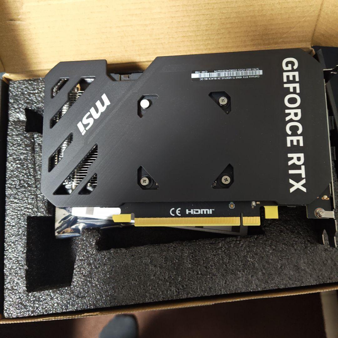 グラフィックボード・グラボ・ビデオカード MSIGeForceRTX4060Ti VENTUS2XBLACK 8G OC