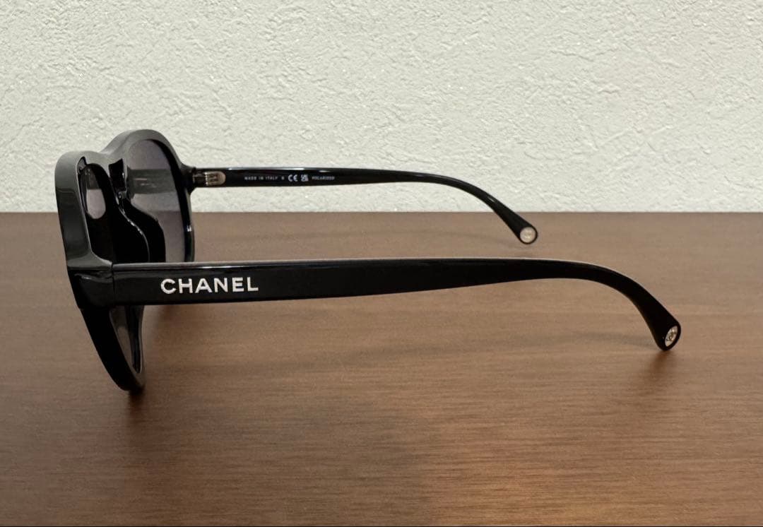 シャネル　パイロット シェイプ アイウェア　ブラック　サングラス