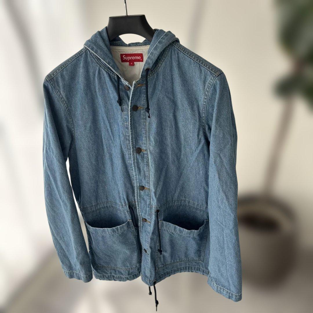 Supreme フード付きデニムジャケット S