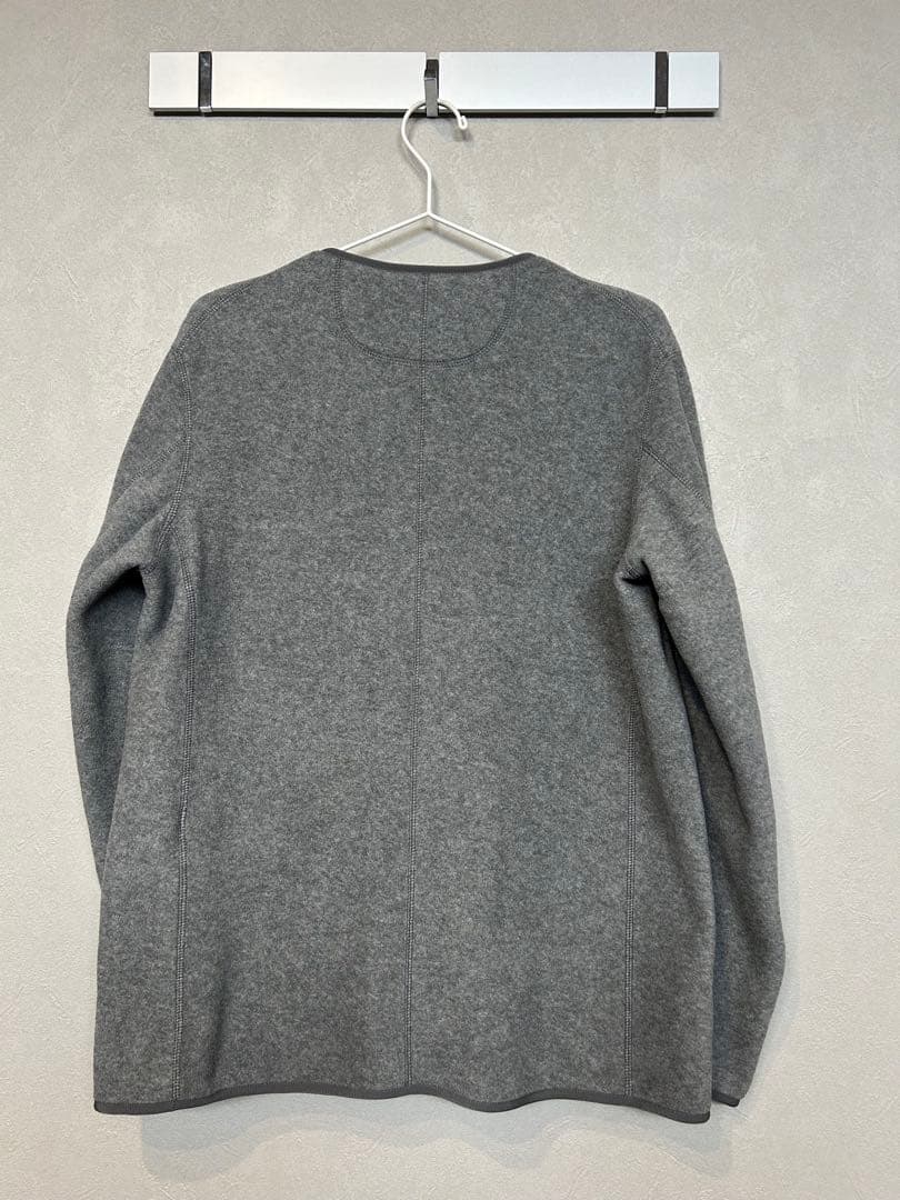 DANTON ノーカラーフリース ジャケットメンズ40グレー