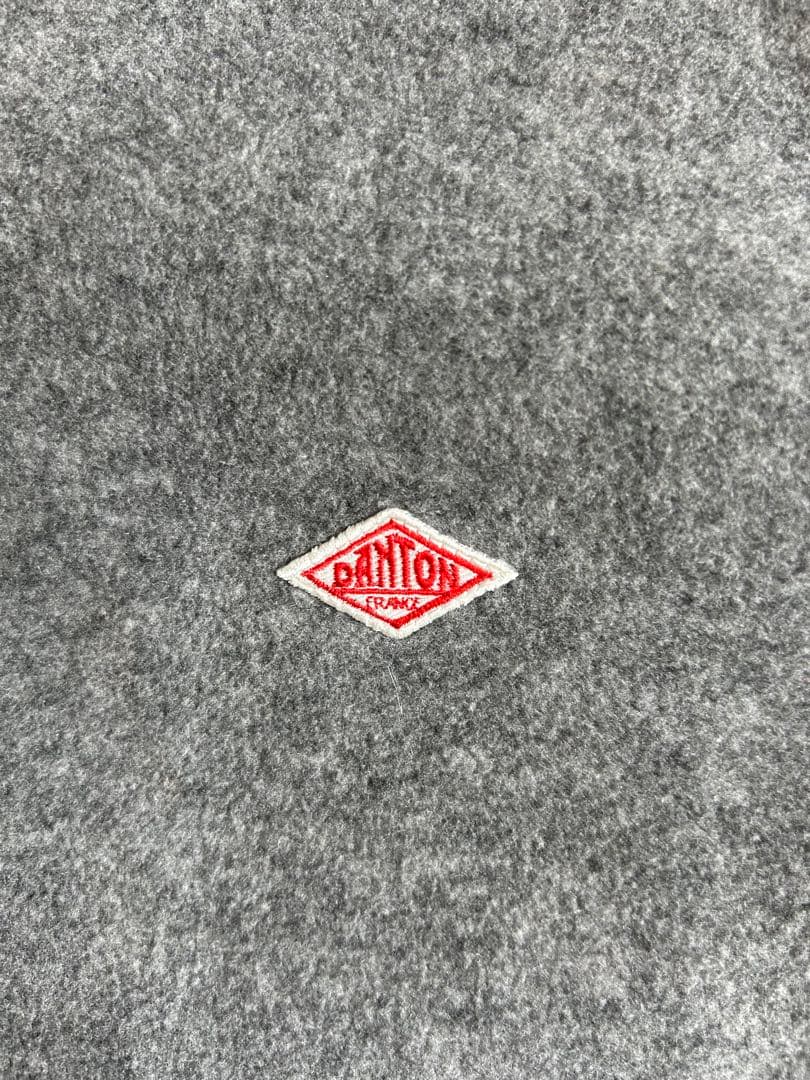 DANTON ノーカラーフリース ジャケットメンズ40グレー