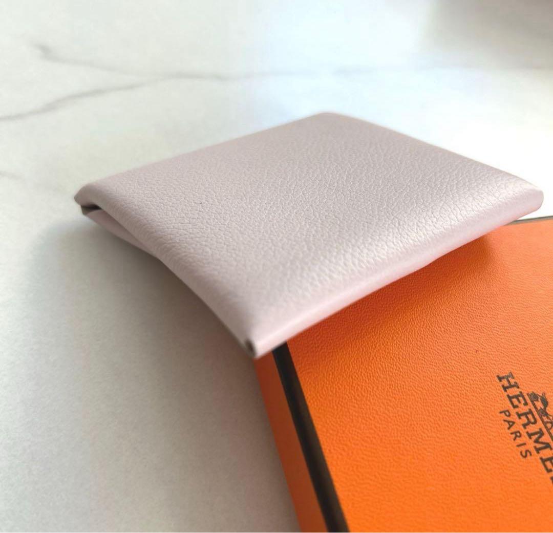 HERMES エルメス バスティア ピンク　モーヴペール　小銭入れ　ミニ財布