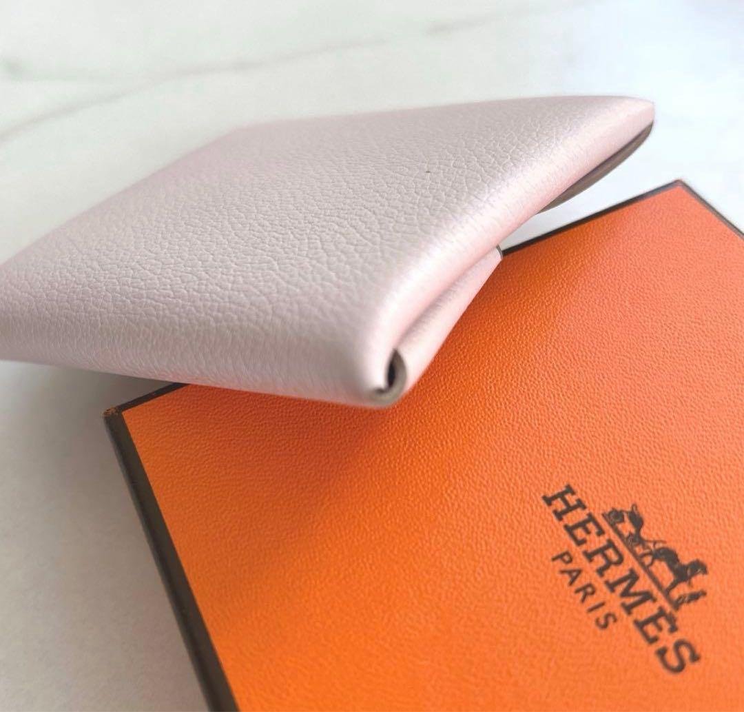 HERMES エルメス バスティア ピンク　モーヴペール　小銭入れ　ミニ財布