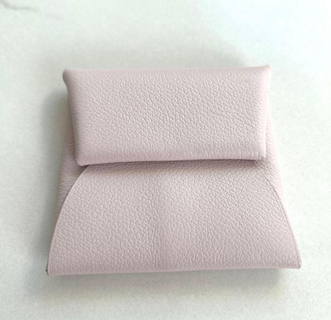 HERMES エルメス バスティア ピンク　モーヴペール　小銭入れ　ミニ財布