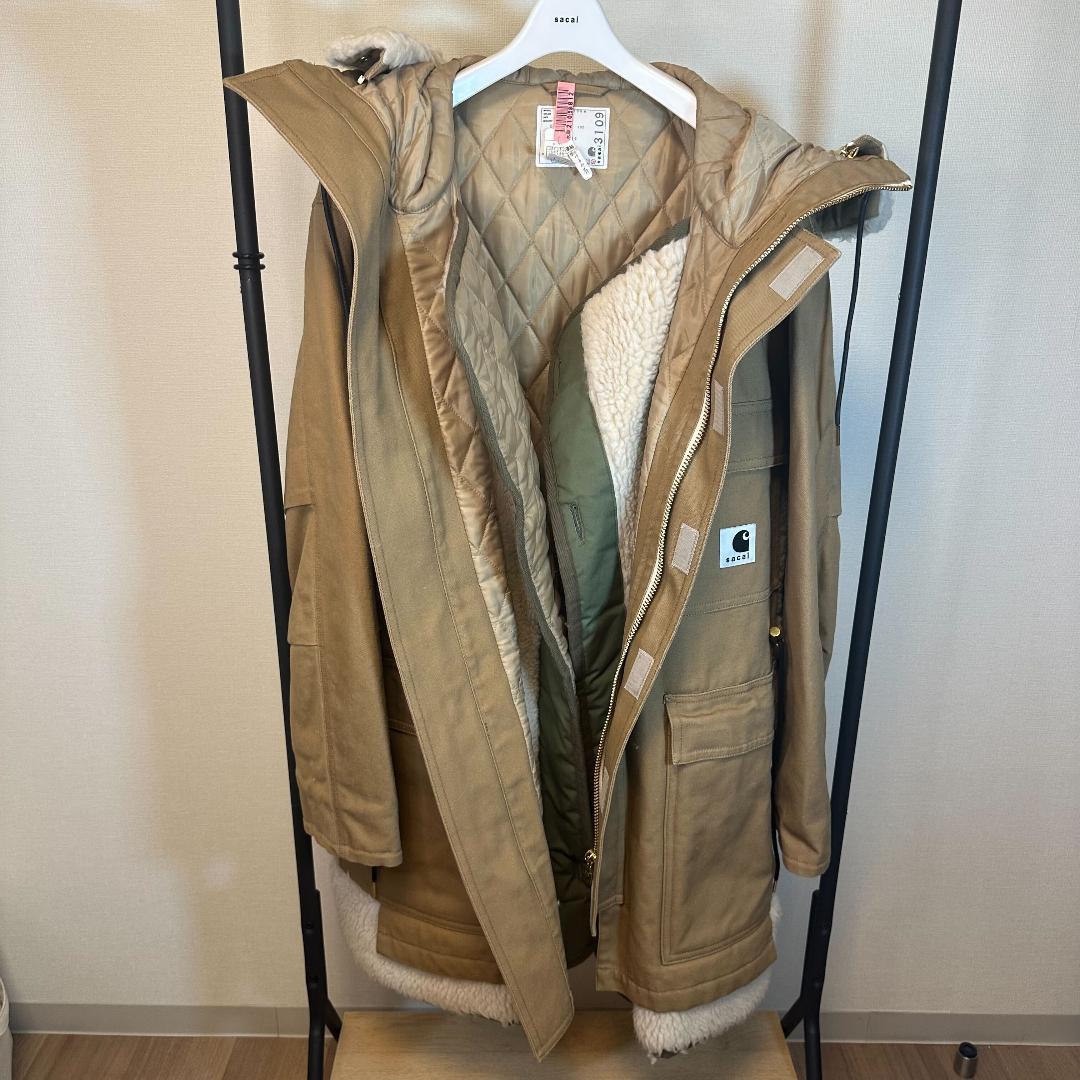 sacai Carhartt サカイ シベリアンコート ベージュ サイズ3