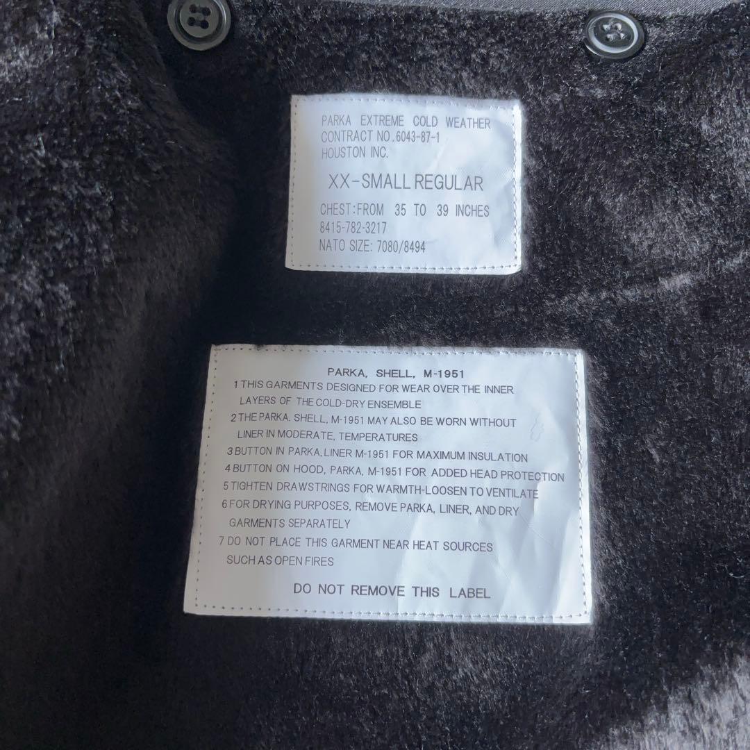 HOUSTON M-1951 モッズコート ブラック XXS