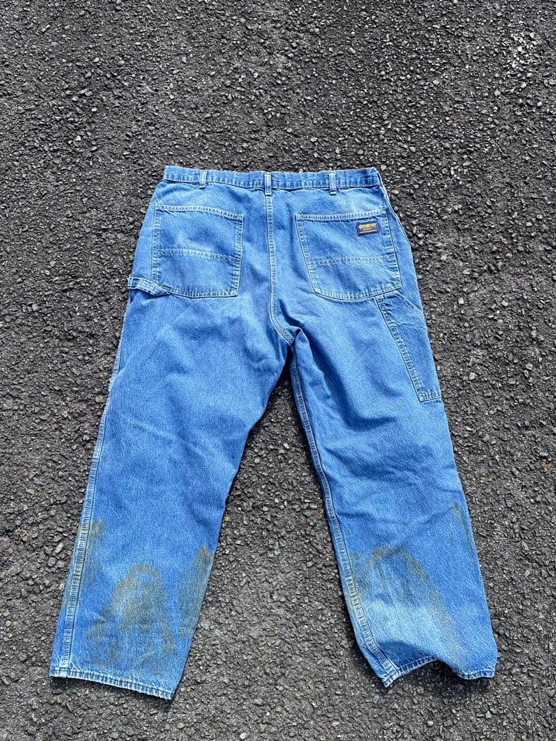 1970s Oshkosh デニムペインターパンツ ヴィンテージ フェード ボロ