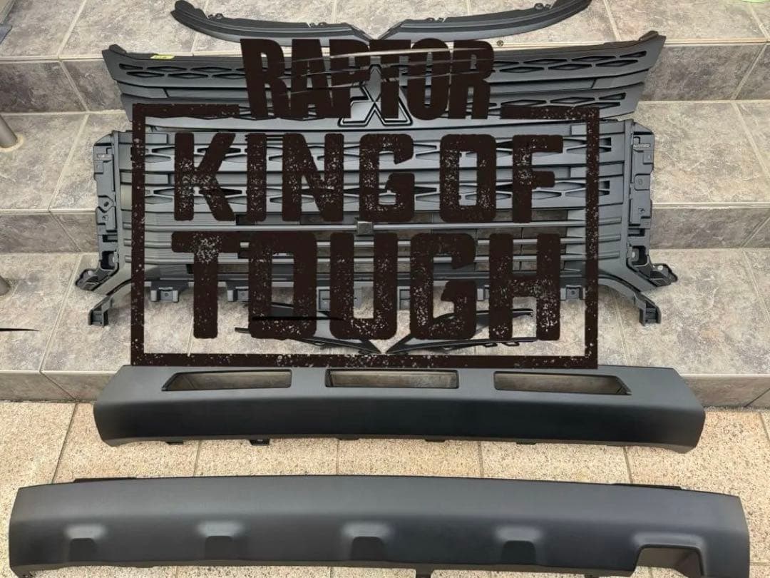 ① デリカd5 グリル　リア　ロアバンパー　フルセット　ラプターライナー塗装