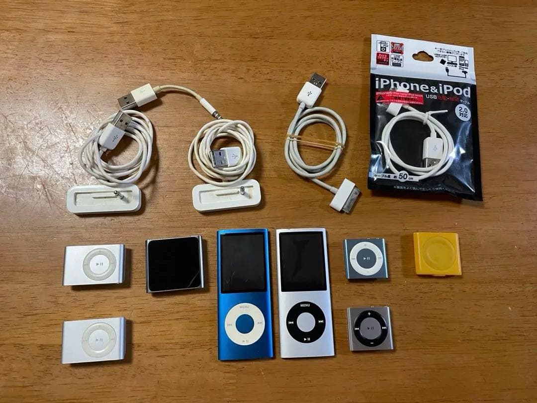 ジャンク品　Apple iPod shuffle & nano 7点セット