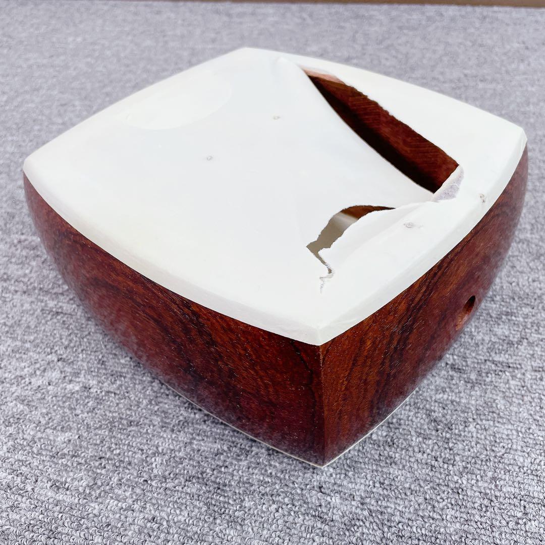 細棹 三味線 虎トチ紅木 子持ち綾杉胴 天然 糸巻き 二本溝 金細