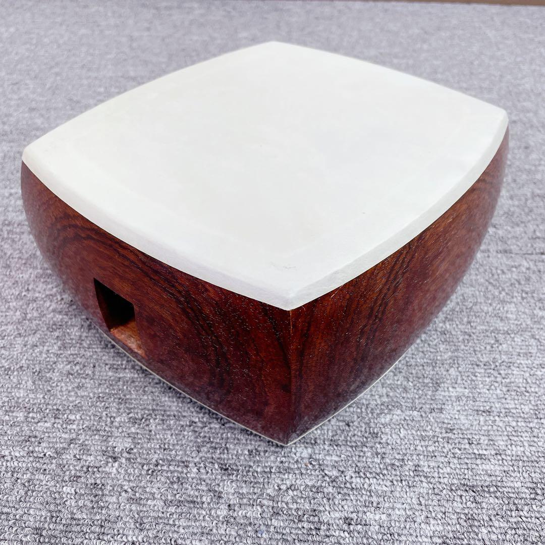 細棹 三味線 虎トチ紅木 子持ち綾杉胴 天然 糸巻き 二本溝 金細