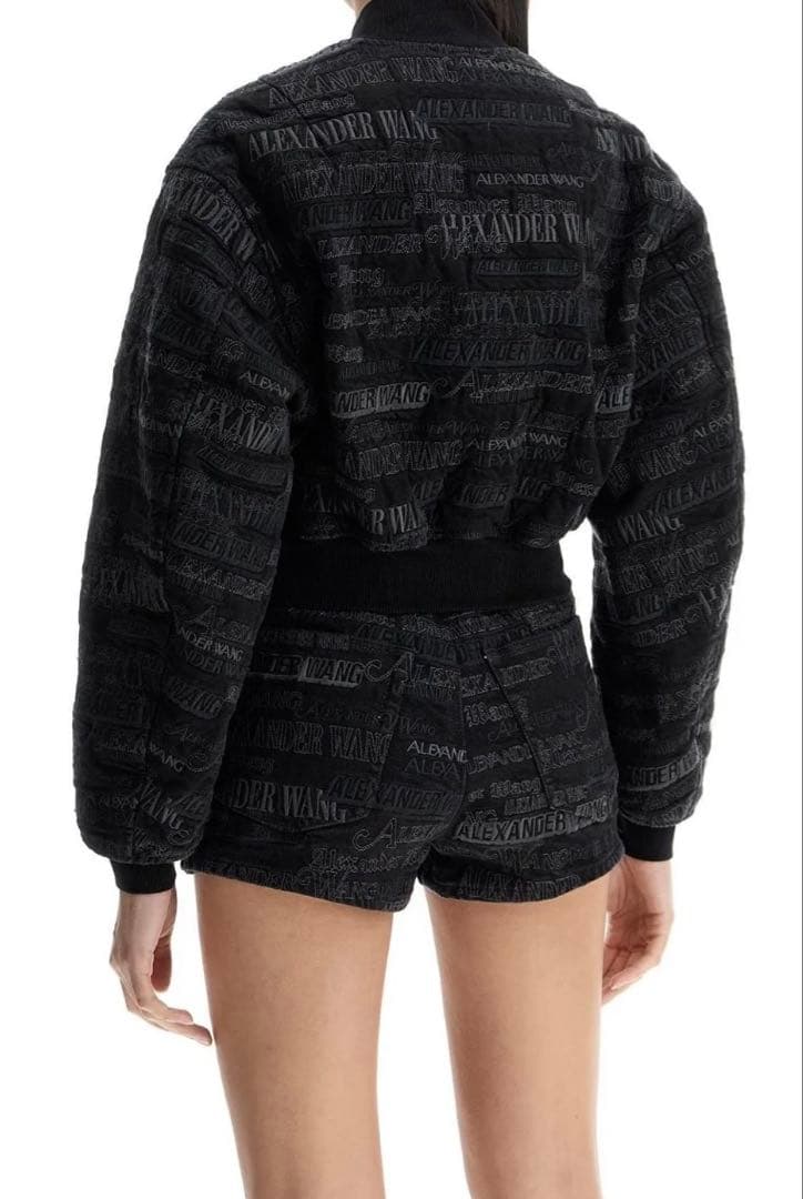 Alexander Wang ロゴ刺繍 ボンバージャケット