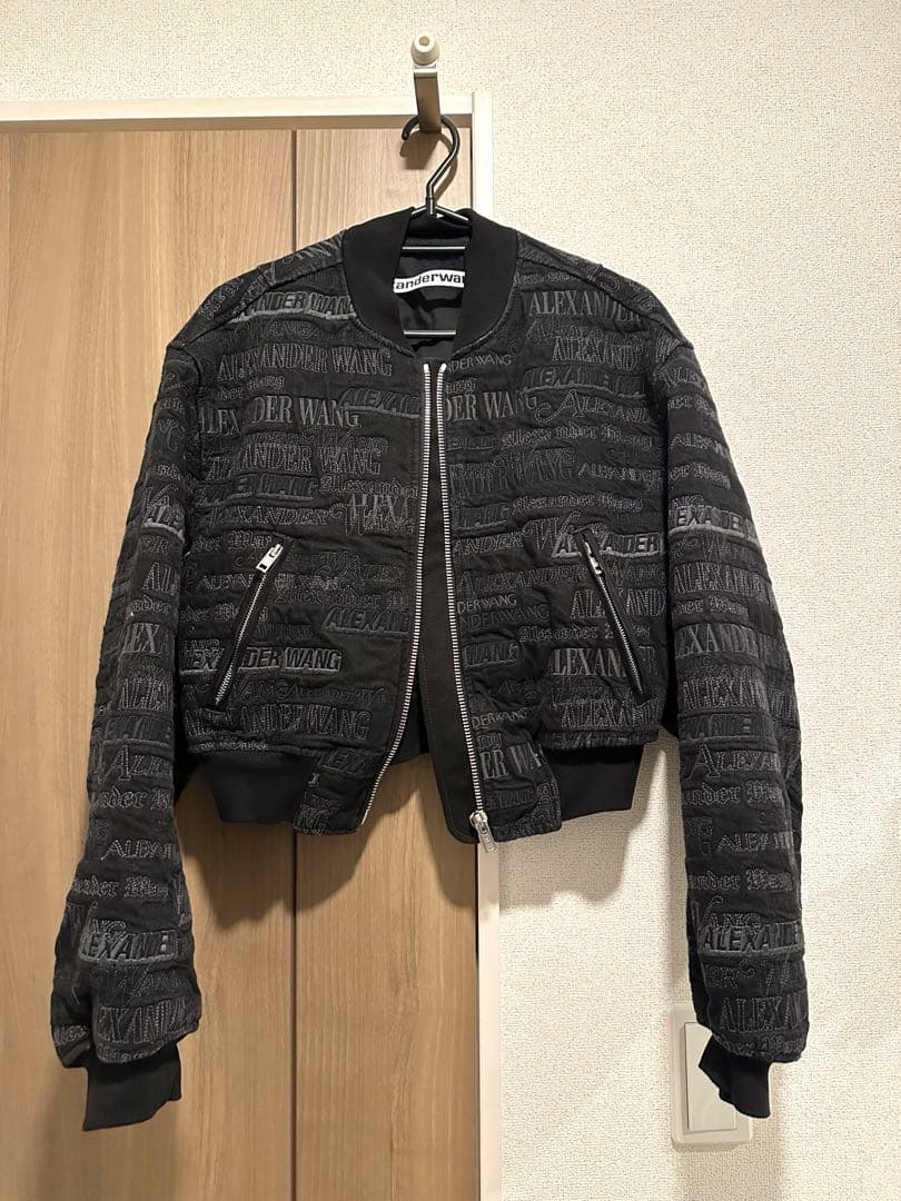Alexander Wang ロゴ刺繍 ボンバージャケット