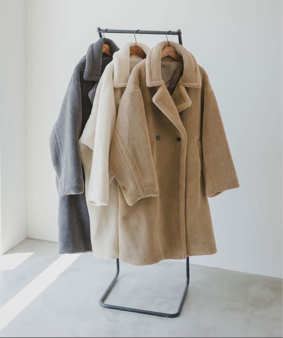 テディベアコート ボアコート　モカ　夢展望