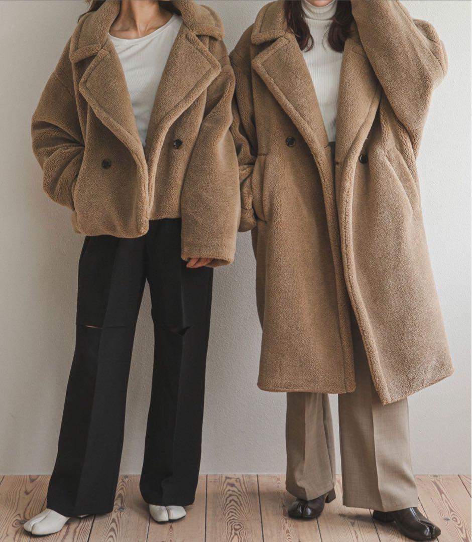 テディベアコート ボアコート　モカ　夢展望