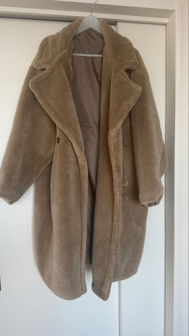 テディベアコート ボアコート　モカ　夢展望