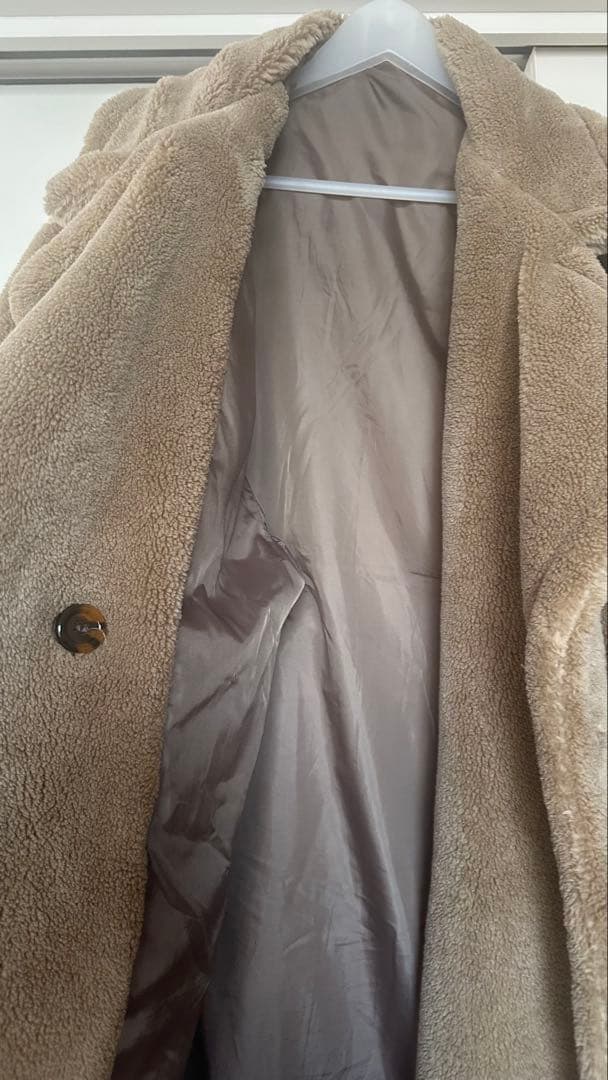 テディベアコート ボアコート　モカ　夢展望