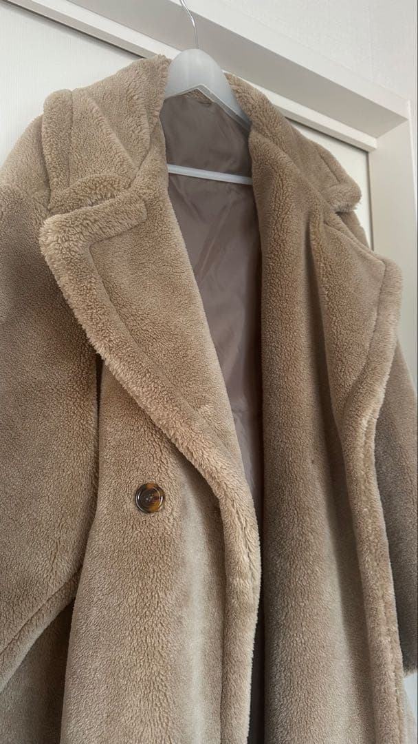 テディベアコート ボアコート　モカ　夢展望