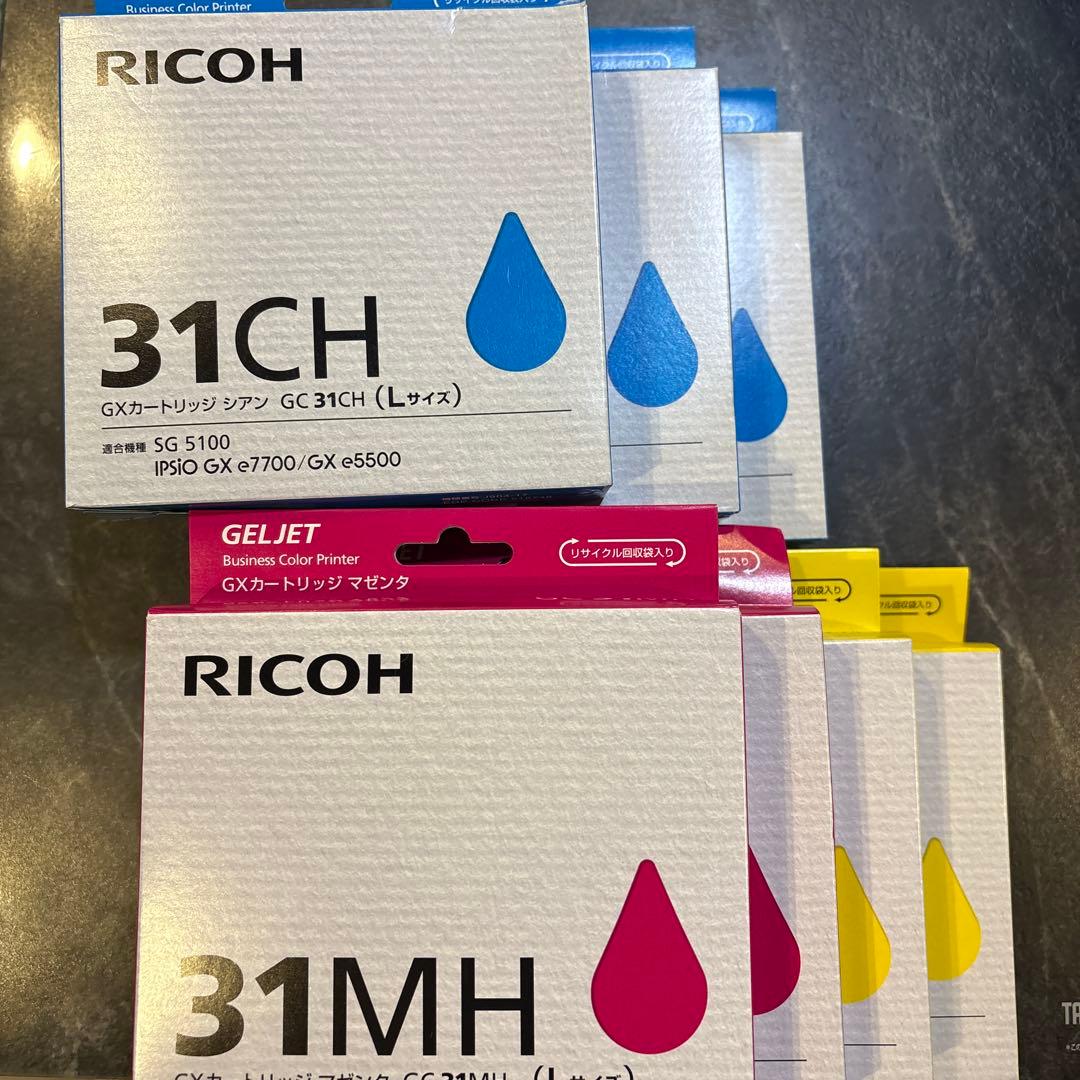 RICOH 純正インクＧＣ31（Lサイズ）7個セット　２つ使用推奨期限切れ有り