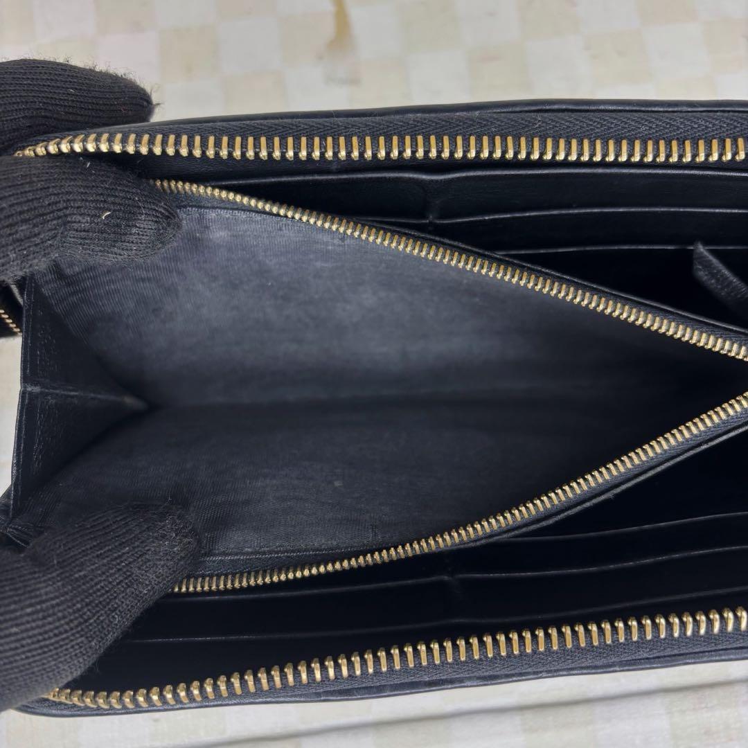 美品　BOTTEGA ボッテガ　長財布　ラウンドファスナー　M46