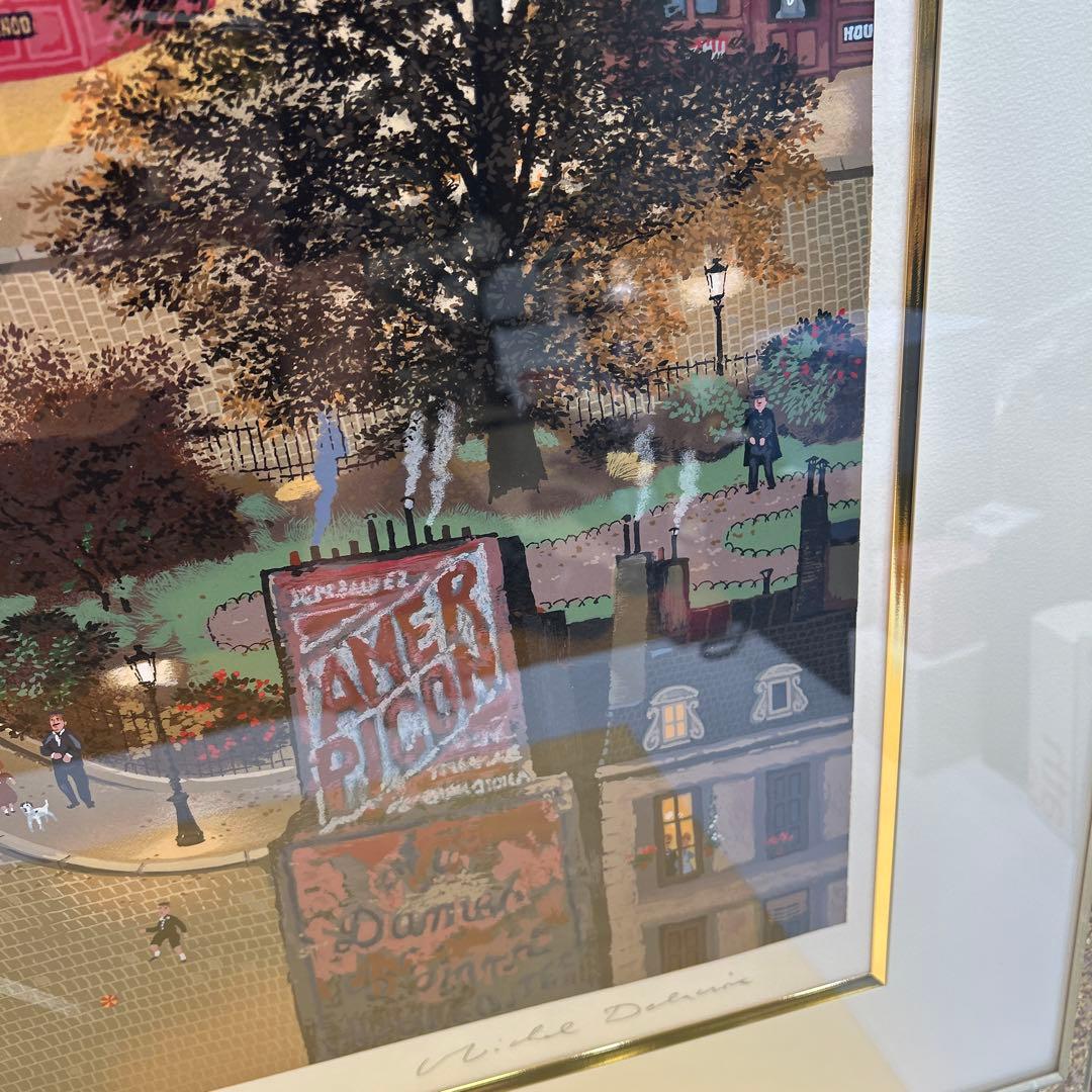 つ*ま様 5782 AP43/50 ミッシェルドラクロワ 夜のパリ シルクスクリ