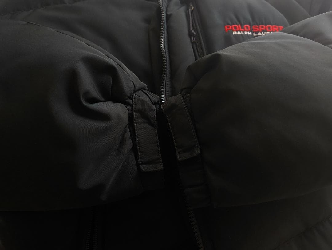 極美品 90s POLO SPORT ポロスポーツ 刺繍ロゴ ダウンJKT 黒