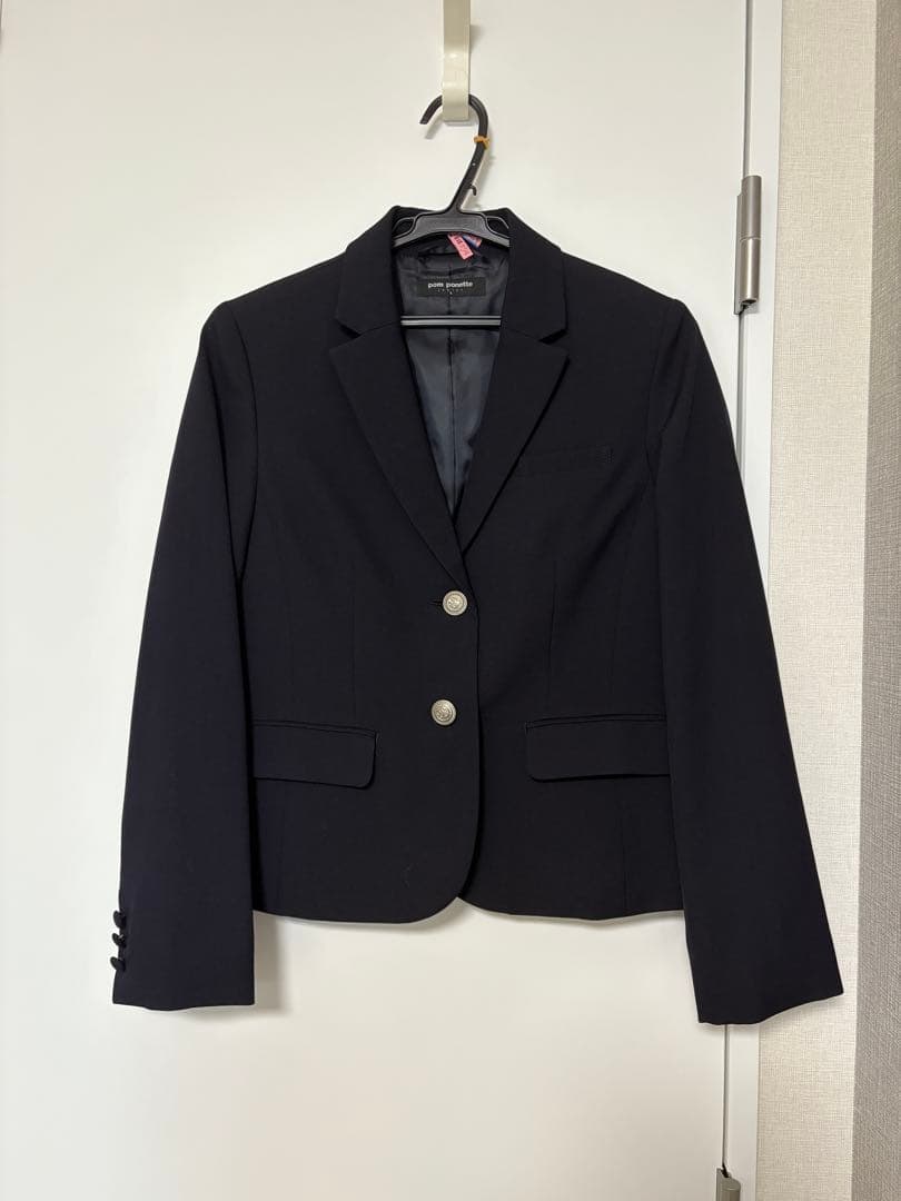 【クリーニング済】ポンポネットジュニア　L 160　受験　面接　卒業式　スーツ