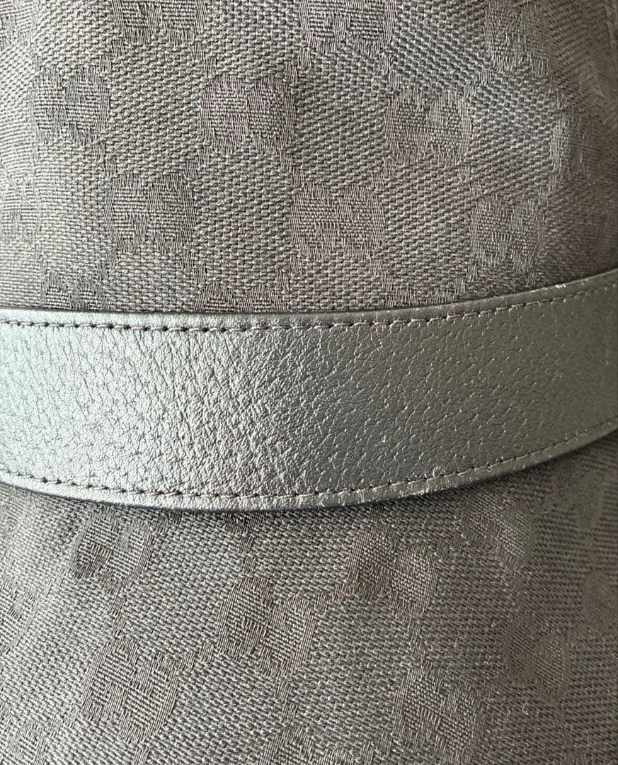 GUCCI グッチ ブラック GGパターン バケットハット XL 帽子