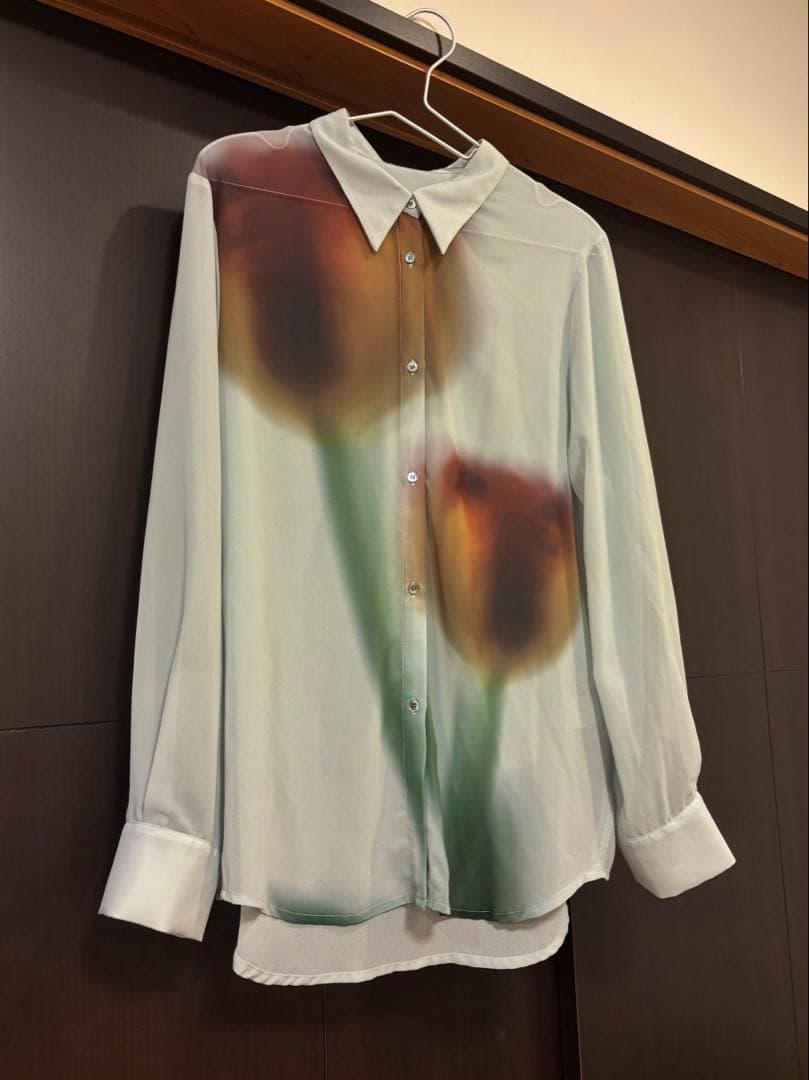 Knuth marf flower print sheer shirt 完売品