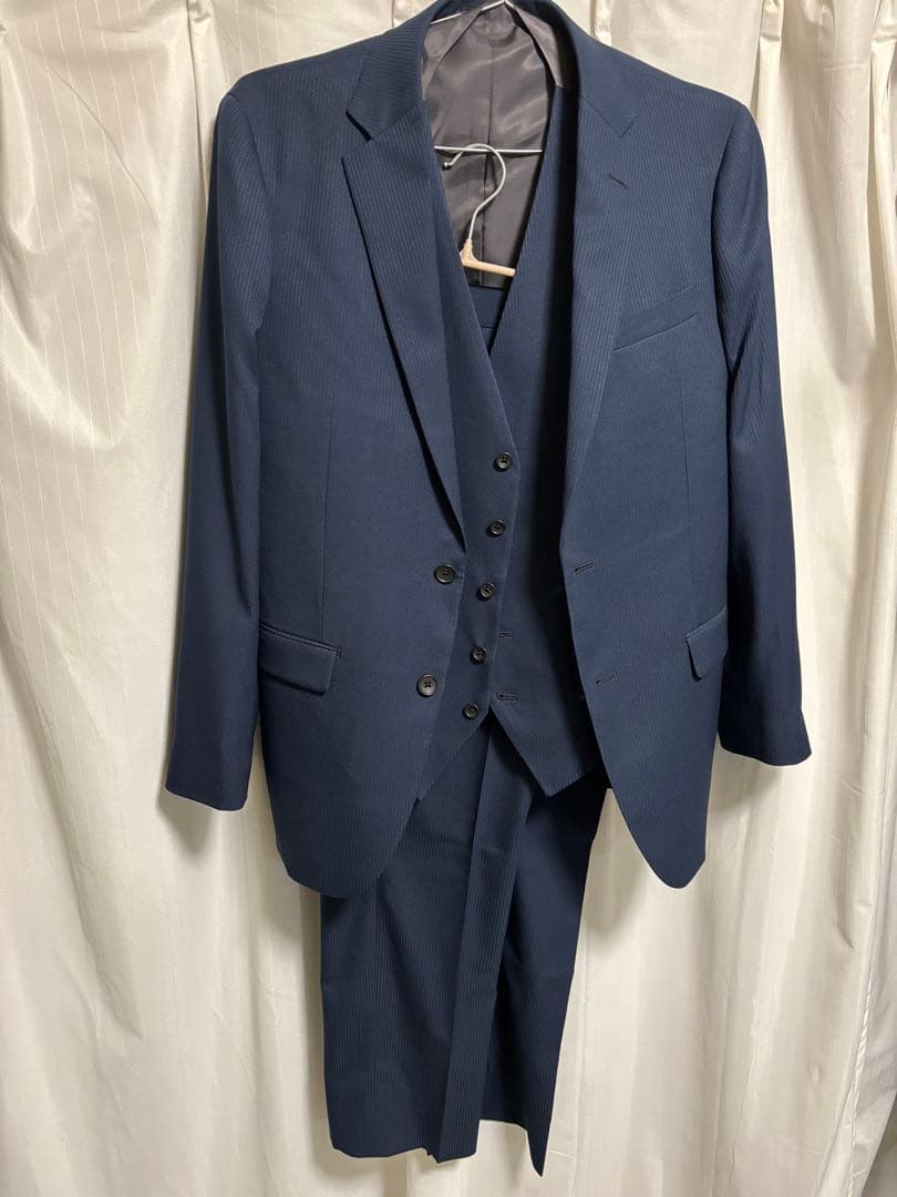 m*u様 【AB6 股下72】スーツ スリーピース ウォッシャブル仕様