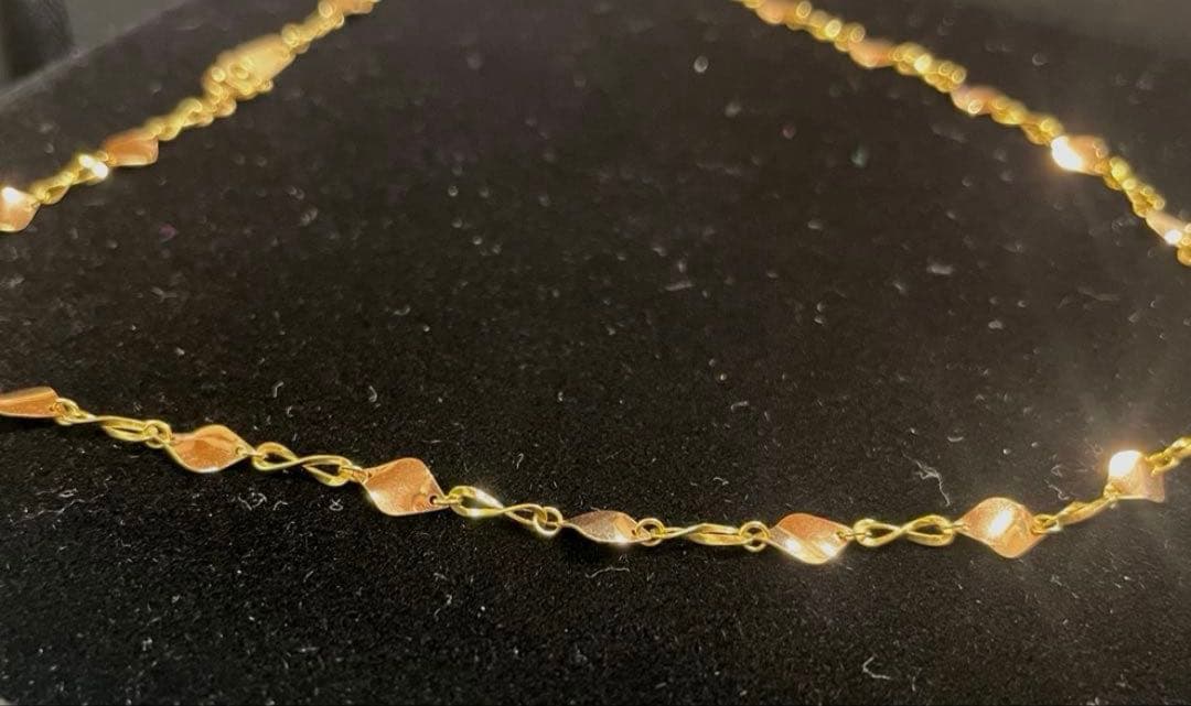 K18YG ネックレス 40cm 4.9g 18金イエローゴールド デザイン